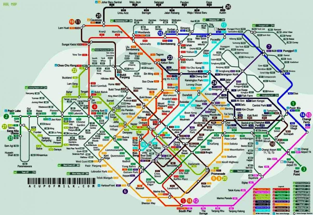 Szingapúr pályaudvar térkép