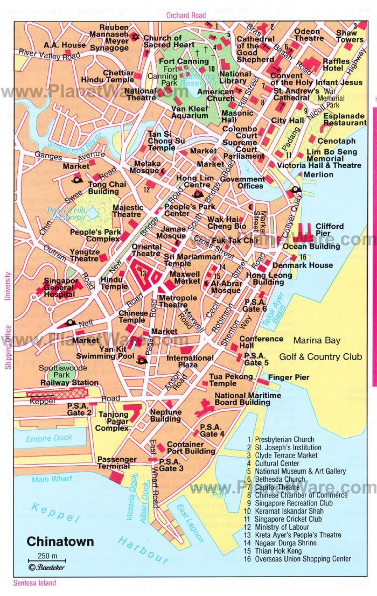 a kínai negyed, Szingapúr térkép