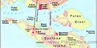Térkép Szingapúr nevezetességei