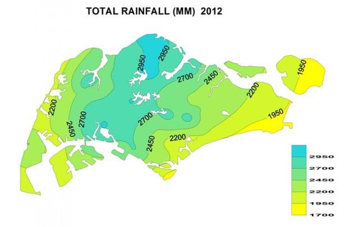 Szingapúr eső térkép