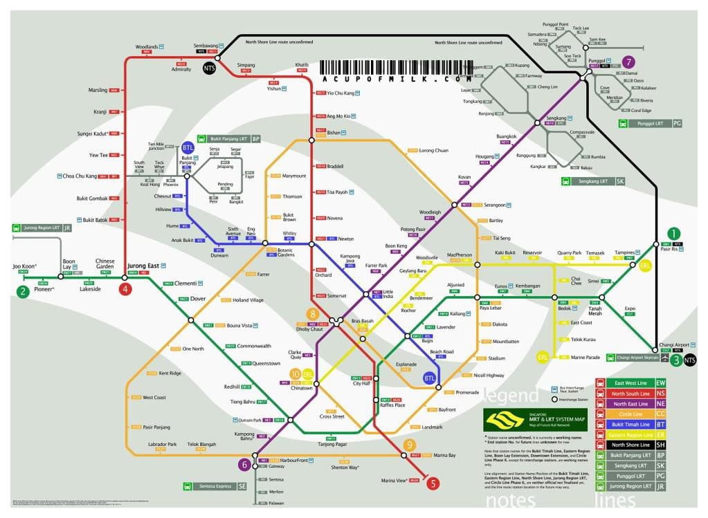 térkép Szingapúr mrt