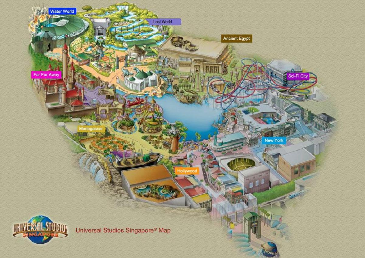 Resort Vilag Sentosa Terkep Resorts World Sentosa Terkep Koztarsasag Szingapur