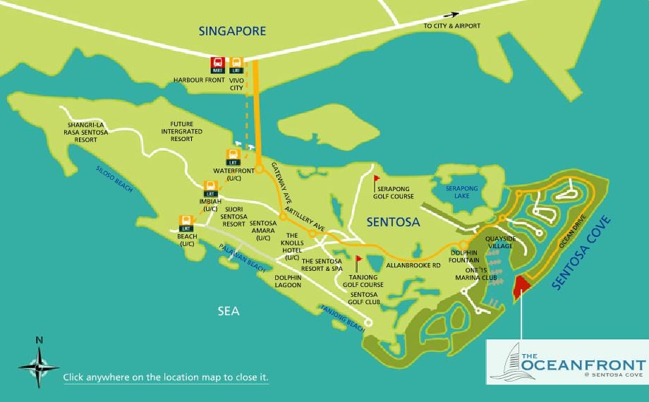 térkép sentosa