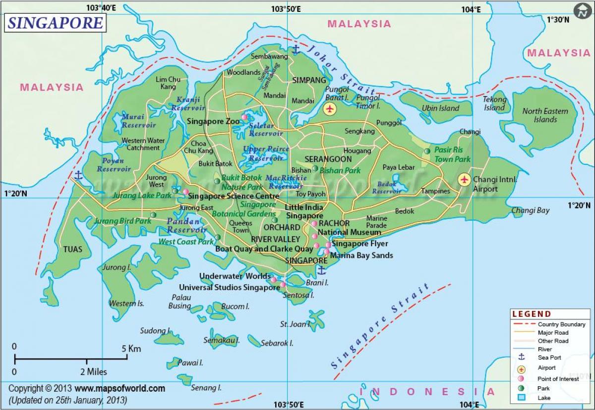 Szingapúr térkép