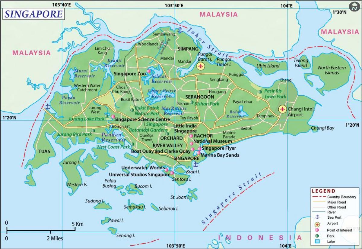 térkép Szingapúr város