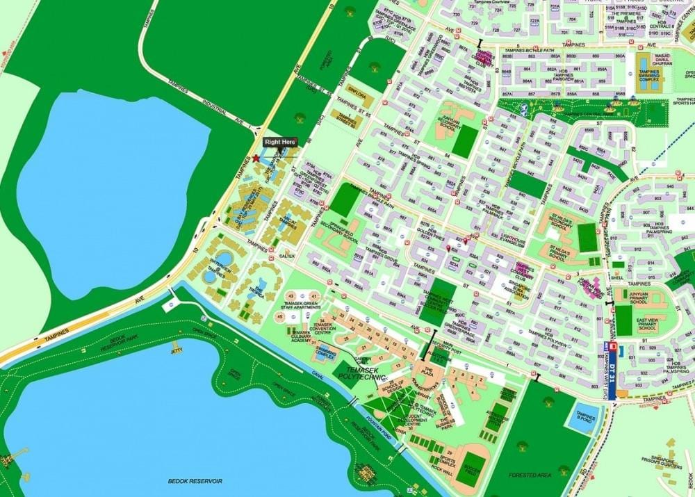 térkép tampines Szingapúr