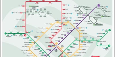 Lrt útvonal térkép Szingapúr