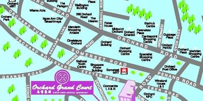 Orchard road, Szingapúr térkép