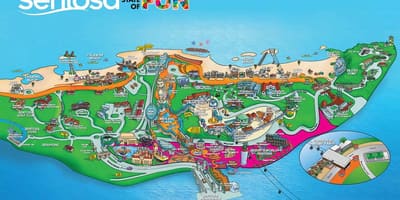 Térkép sentosa-sziget