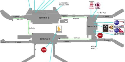 Térkép Szingapúr repülőtéri