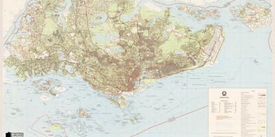 Térkép Szingapúr topográfiai