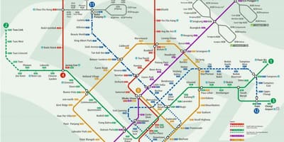 Térkép Szingapúr vasúti