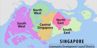 Térkép Szingapúr régió