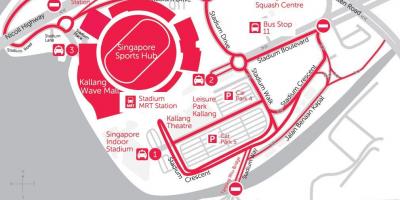 Térkép Szingapúr sport hub
